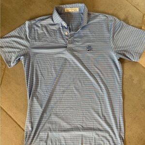 Holderness & Bourne Classic Blue Striped Polo Shirt